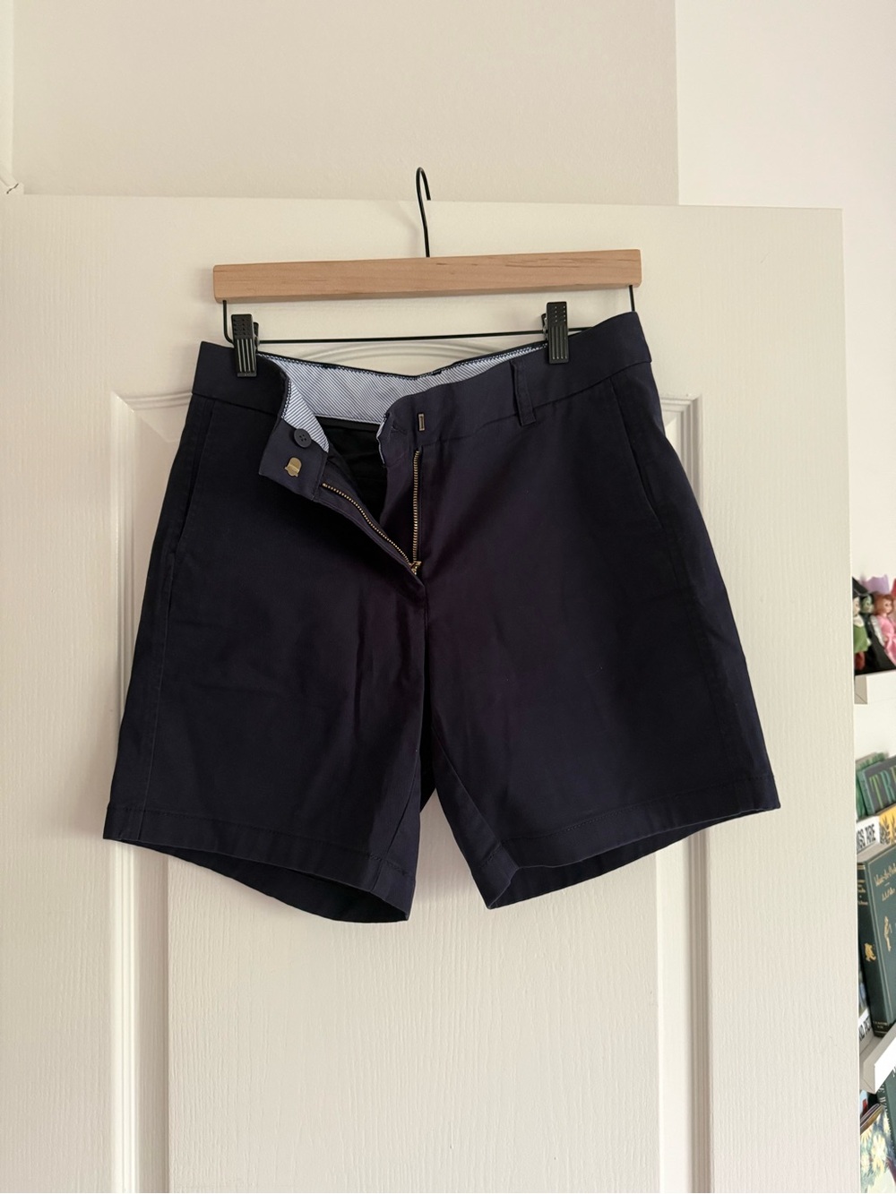 J. Crew Navy Cotton-Blend Shorts Preppy